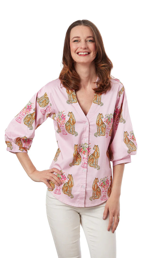 CHEETAHS  PUFF SLEEVE TOP