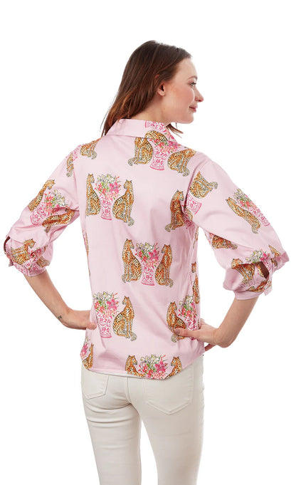 CHEETAHS  PUFF SLEEVE TOP