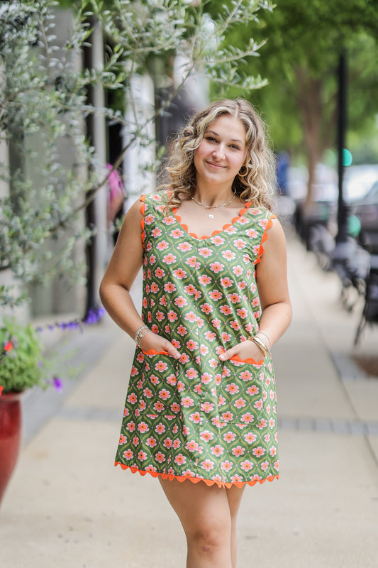 FLOWERING WAVES DRESS