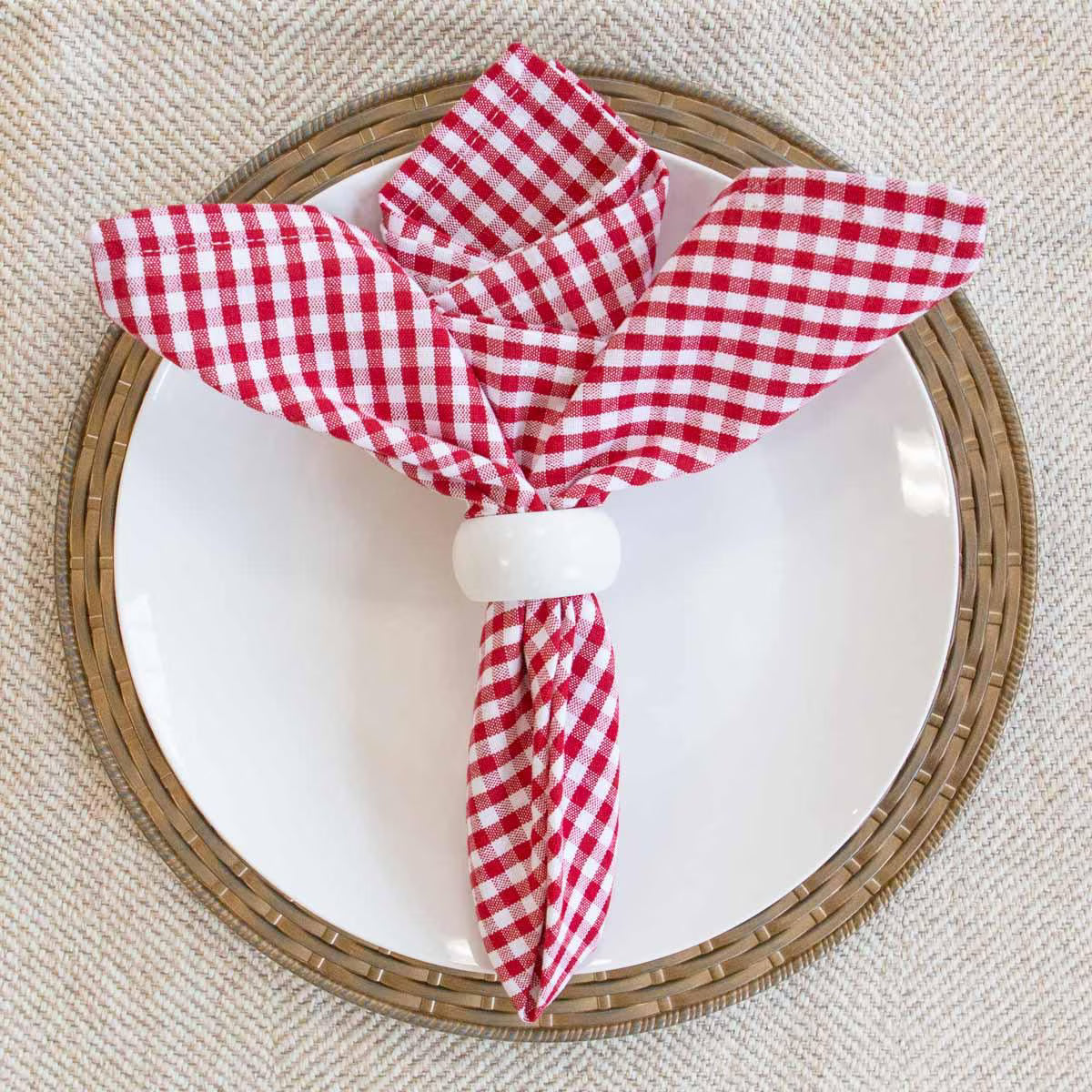 RED/WHITE GINGHAM NAPKIN