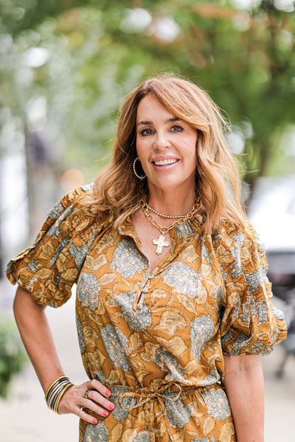 HYDRANGEA RUFFLE TOP