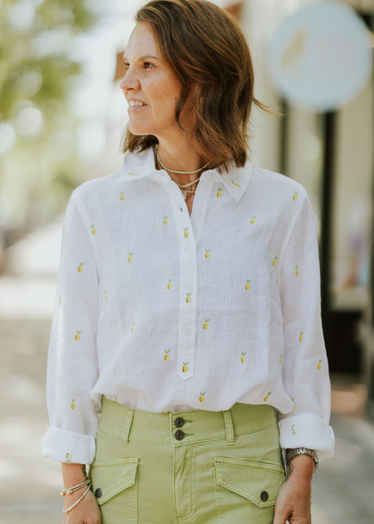 LINEN LEMON SHIRT