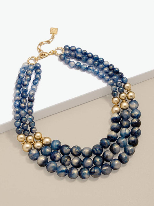 COLOR STRAND WITH GOLD BEADS