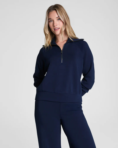 TIMELESS NAVY SPANX ZIP FRONT