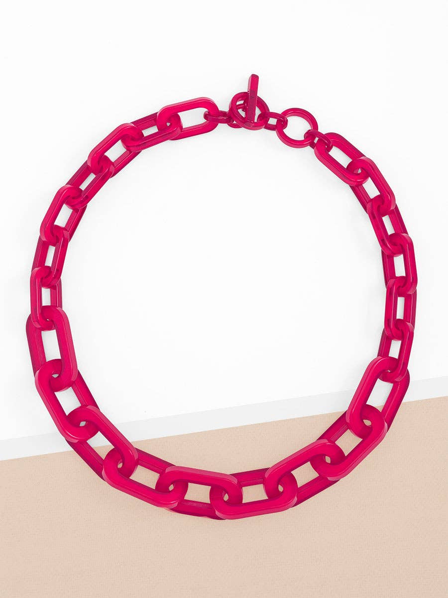 RESIN CHAIN COLOR NECKLACE