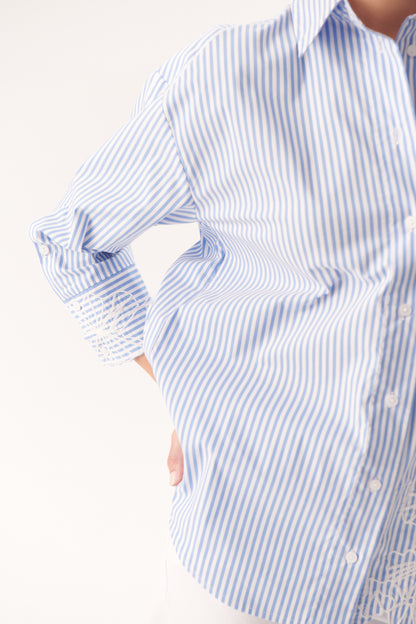 EDEN BLUE STRIPE TOP
