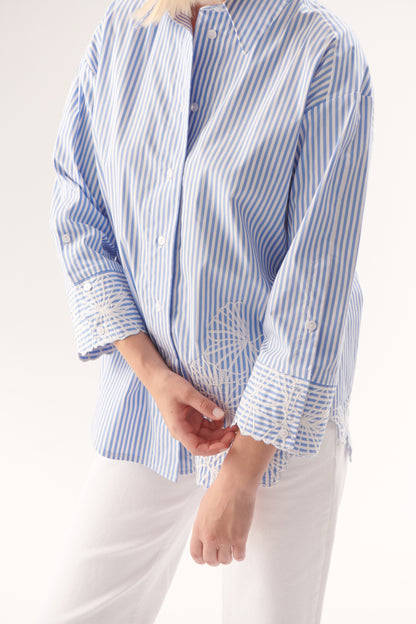 EDEN BLUE STRIPE TOP