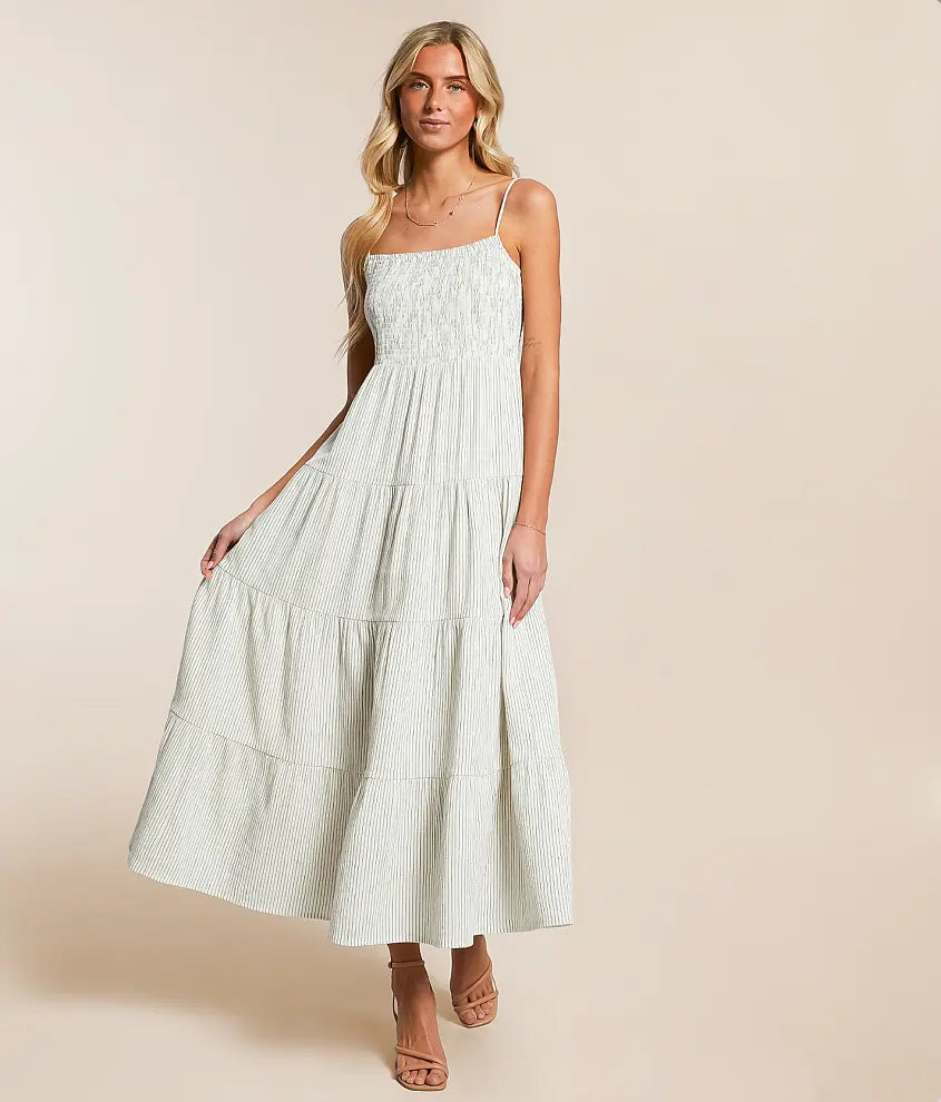 BALOS STRIPED MAXI DRESS