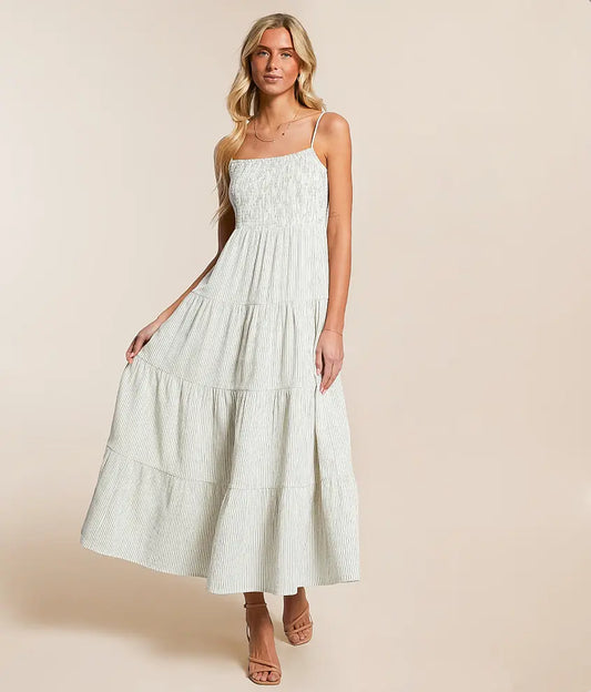 BALOS STRIPED MAXI DRESS