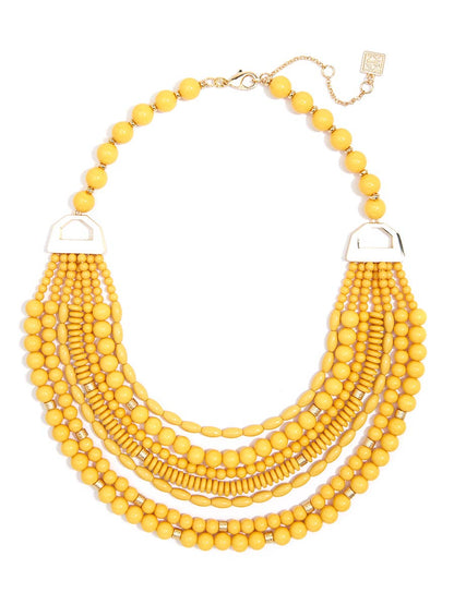 MIXED BEADS LAYERING NECKLACE