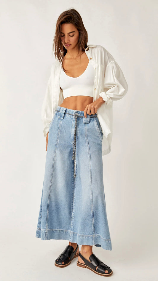 SHEER LUCK CROPPED WIDE LEG