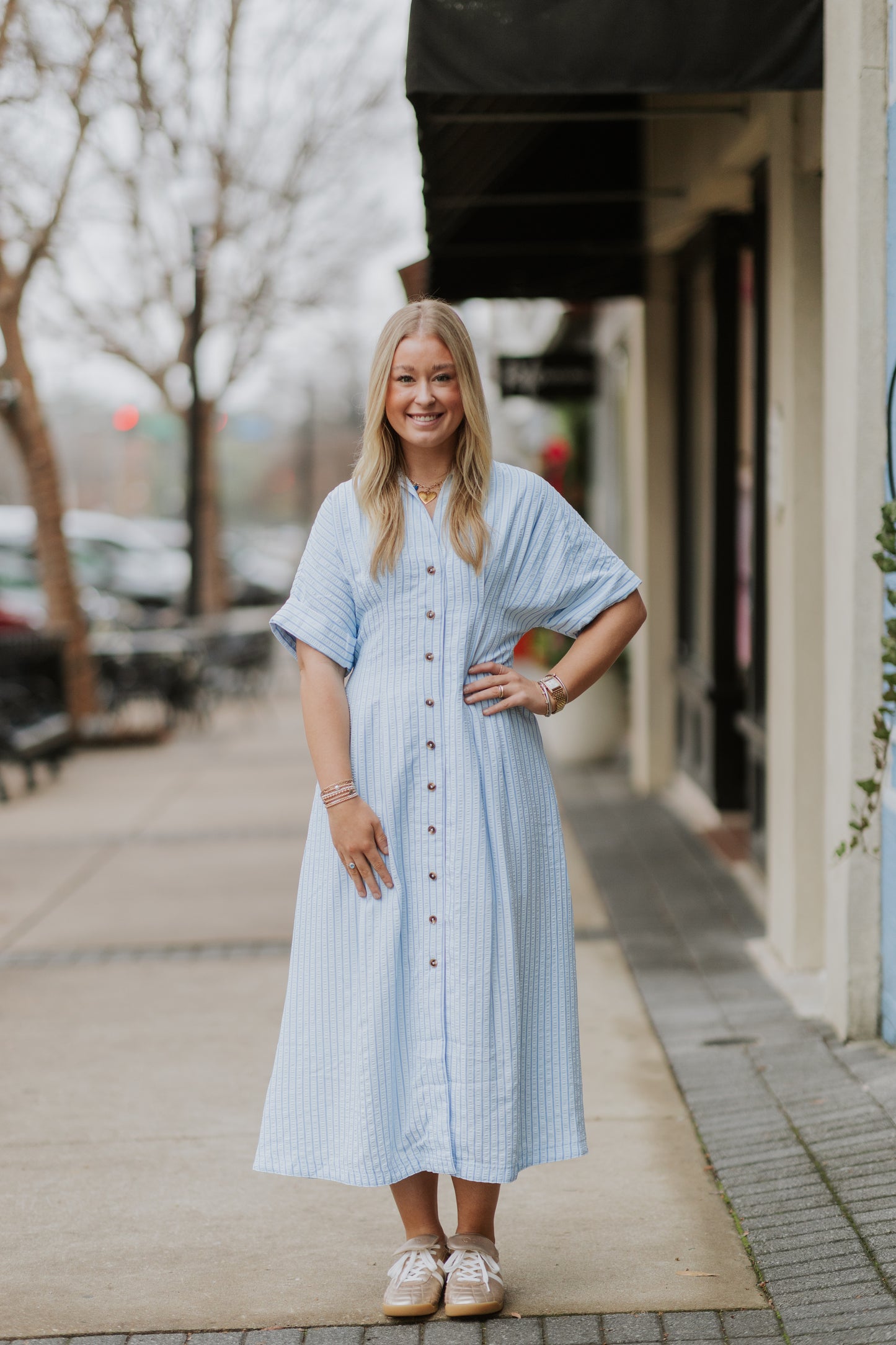 LB BUTTON DOWN DRESS