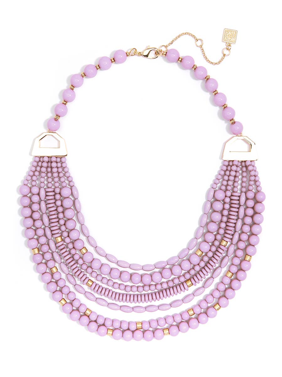 MIXED BEADS LAYERING NECKLACE