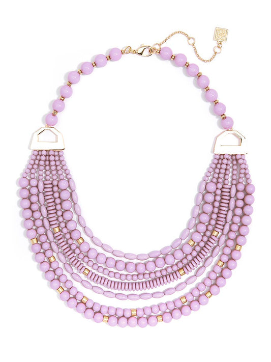 MIXED BEADS LAYERING NECKLACE