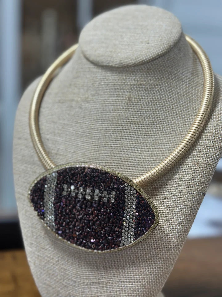 FOOTBALL COLLAR NECKLACE