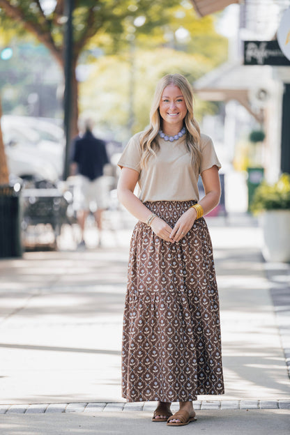 FLORAL SMOCK MAXI