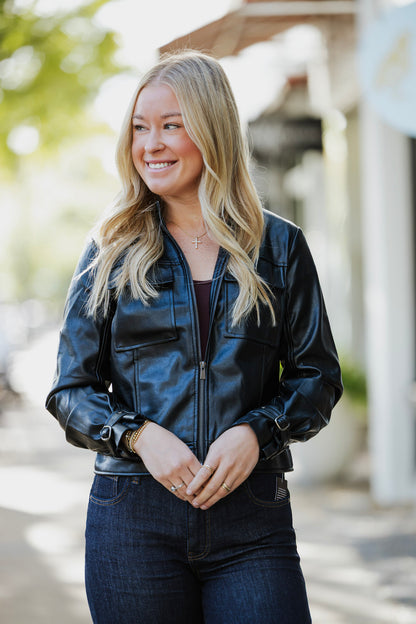 ZIP FRONT MOTO JACKET