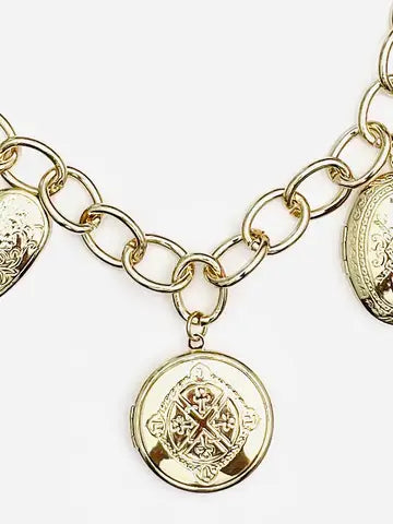 TRIPLE LOCKET NECKLACE