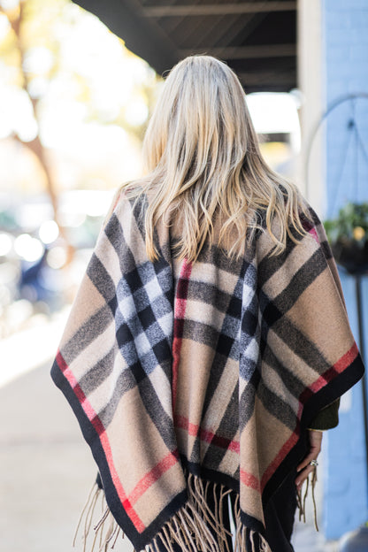 BURR PLAID WRAP R3921