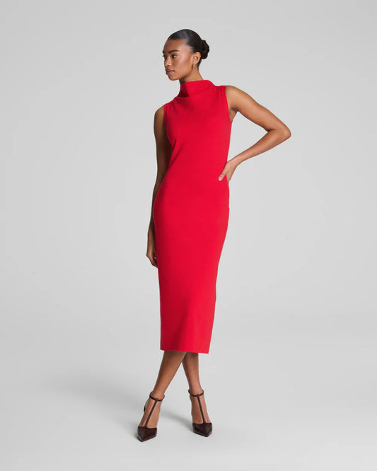 SPANX TURTLENECK  RED DRESS