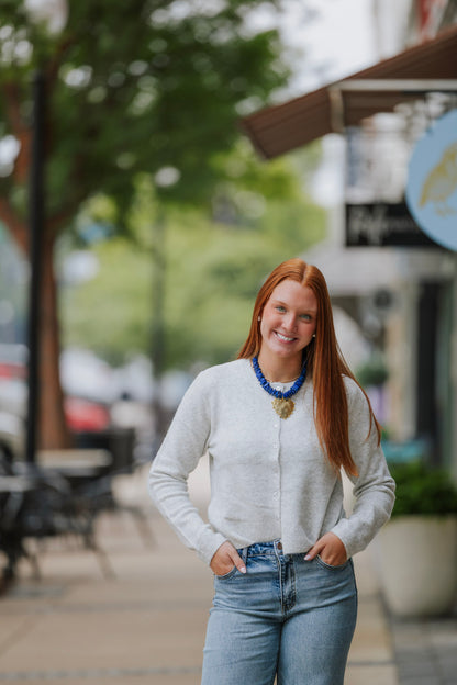 FEATHER GREY MEDINA CARDIGAN
