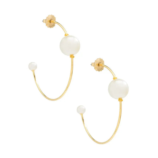 DOUBLE PEARL HOOP