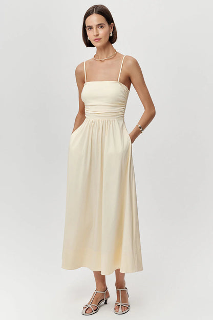 VIOLET STRAPLESS MIDI