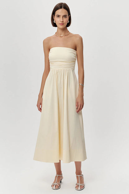VIOLET STRAPLESS MIDI