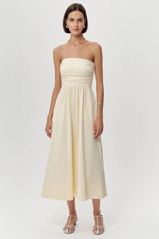 VIOLET STRAPLESS MIDI