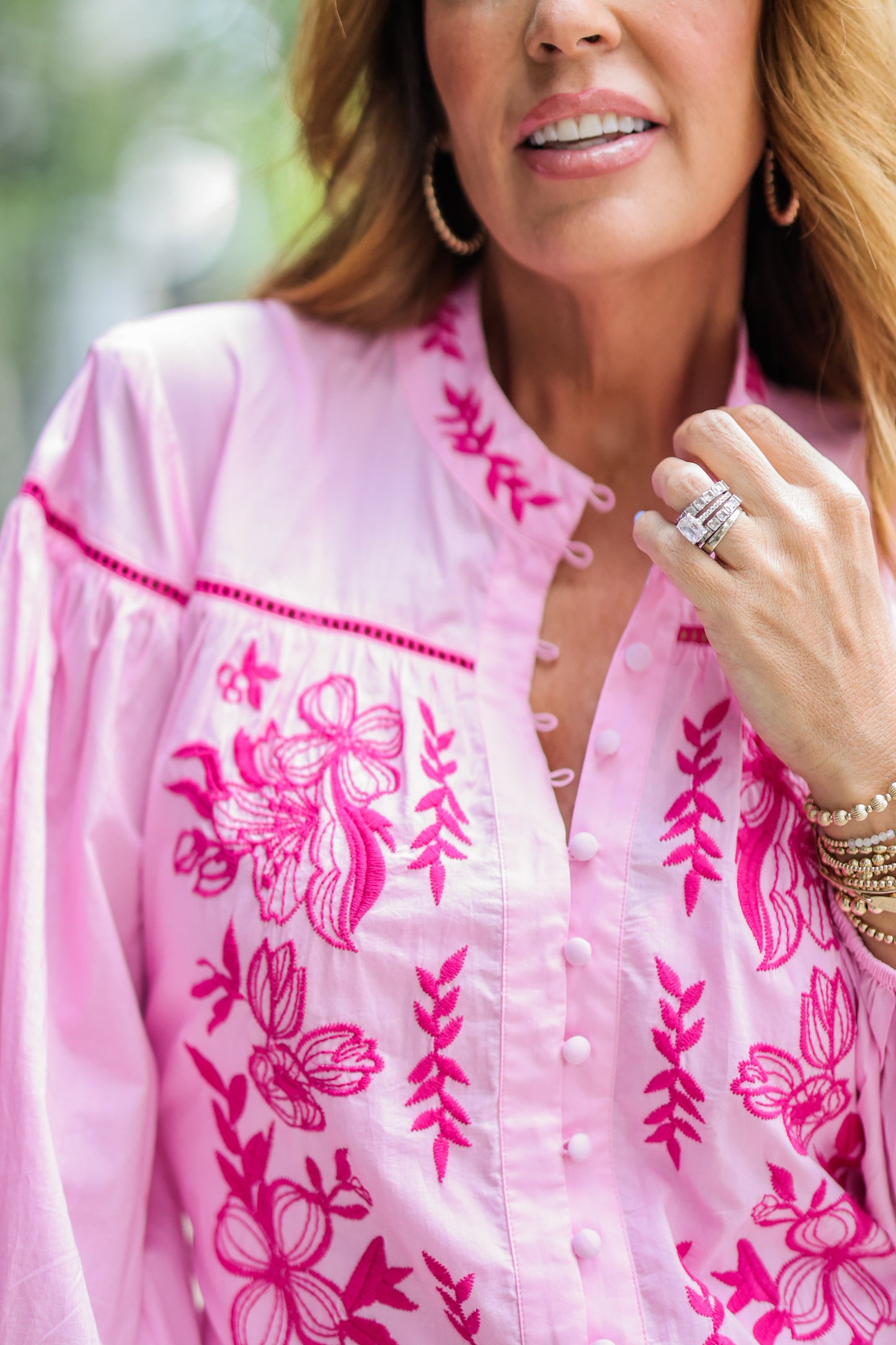 PINK FLORAL LORIANNE DRESS