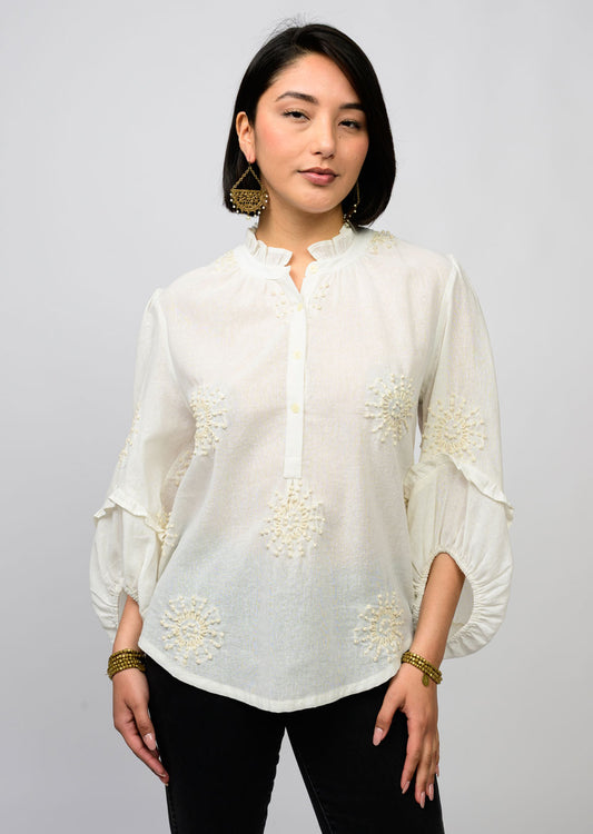 IVORY STAPLE TOP