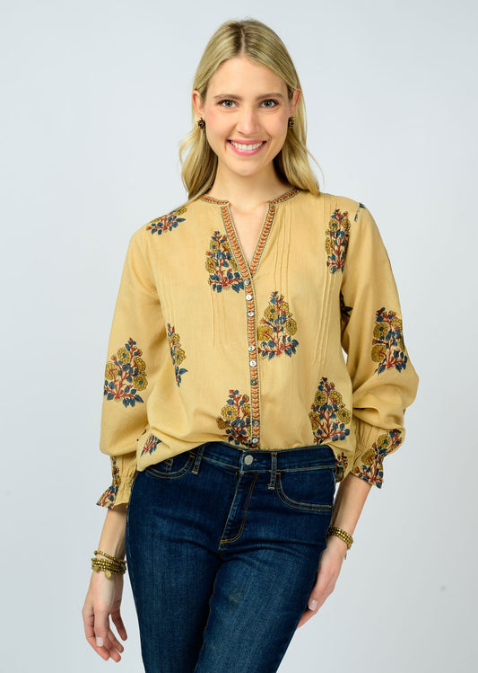 CAMEL BUTTON TOP