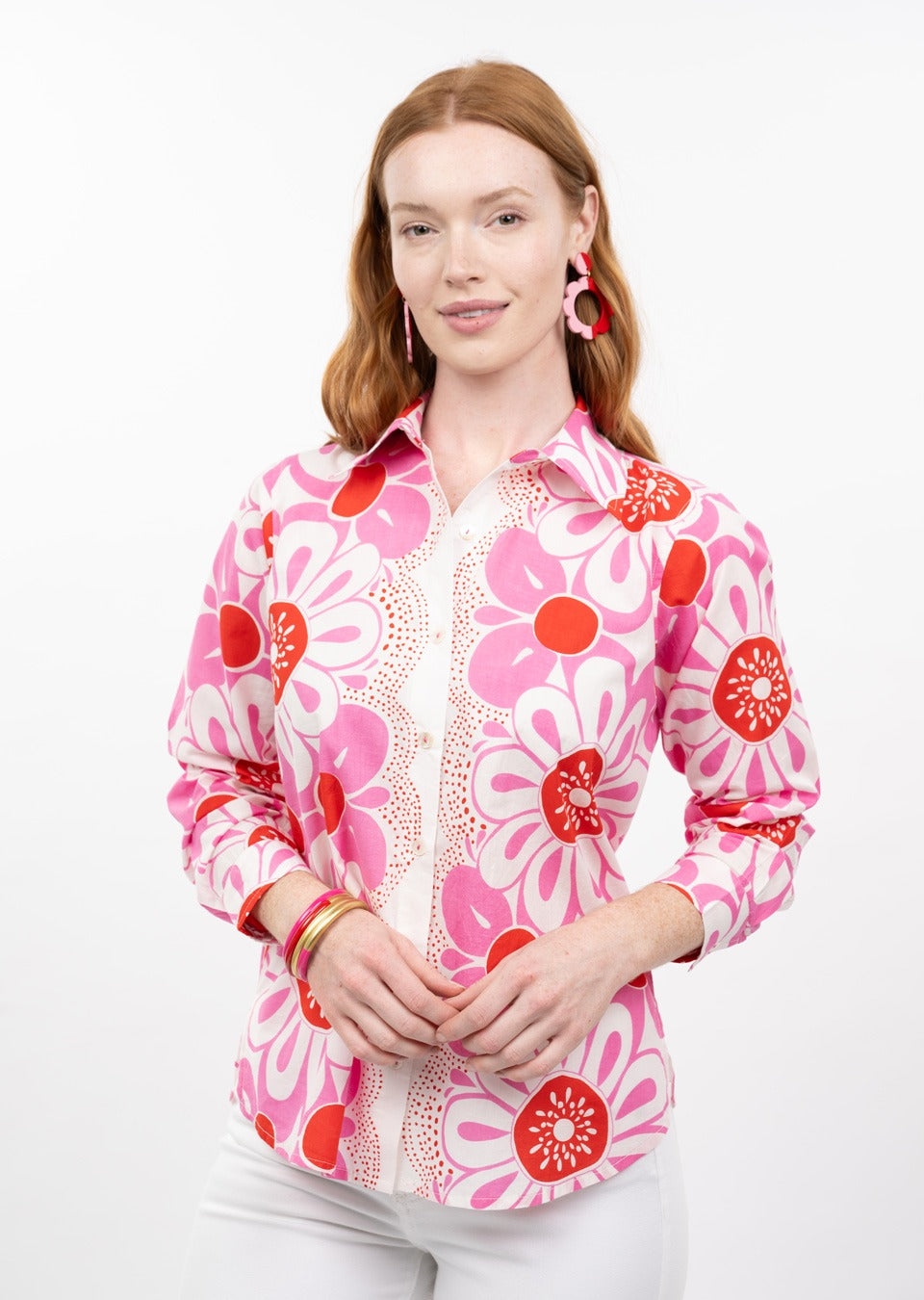 POP OF PINK FLOWER TOP