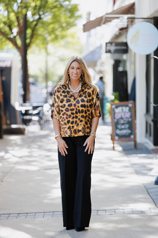 LEOPARD POPPY TOP