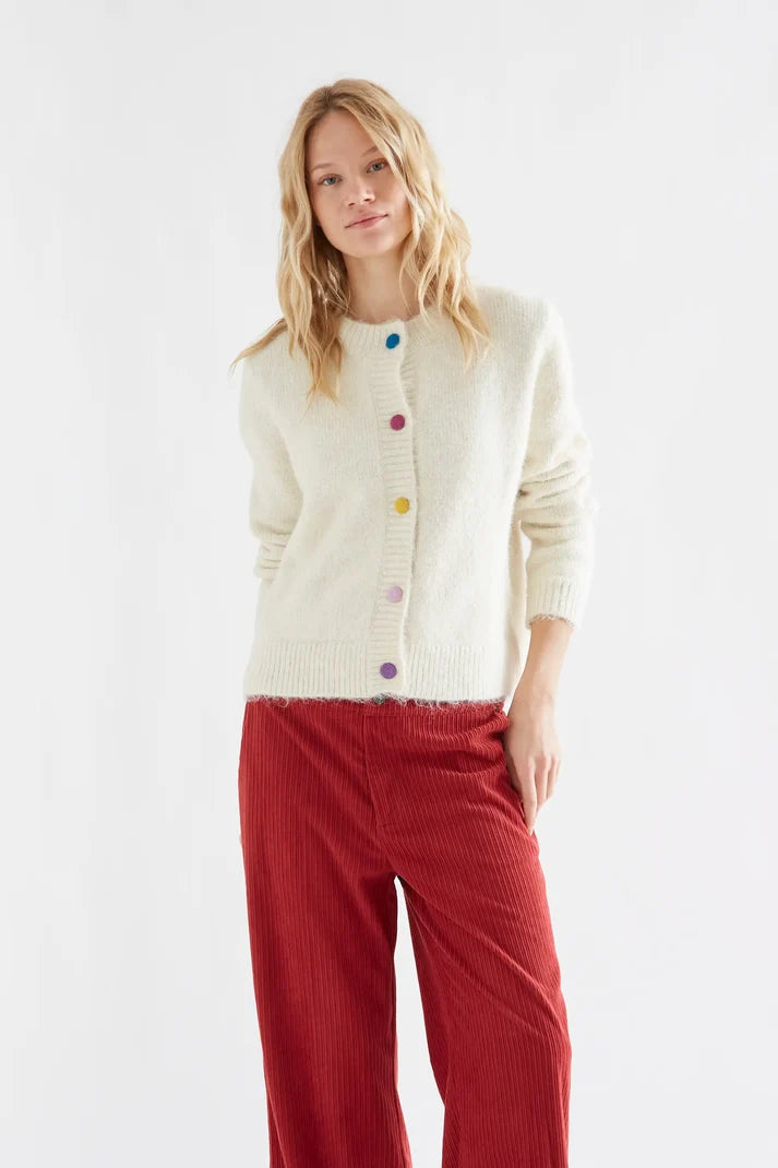 MULTICOLOR BUTTON CARDIGAN