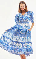 MONTAUK PALM IKAT DRESS