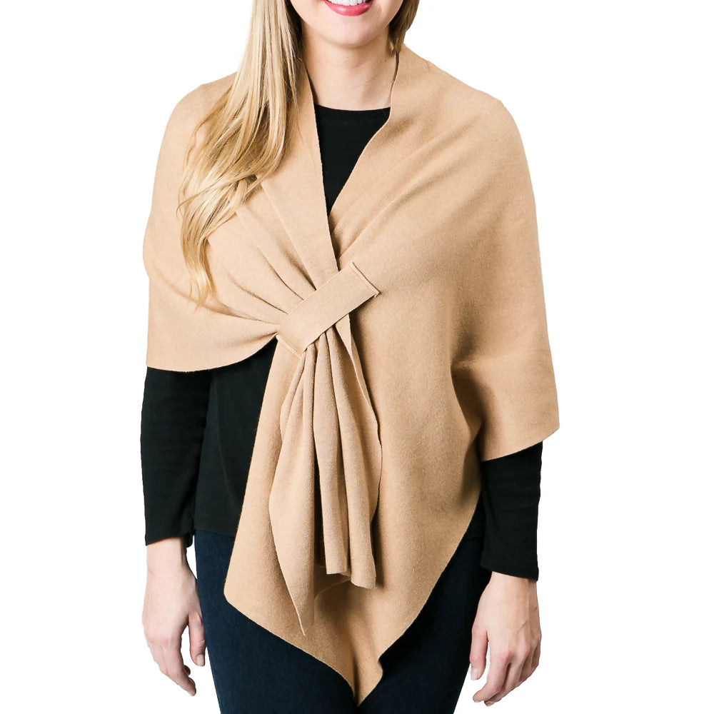 KATIE FAUX FUR KEYHOLE WRAP