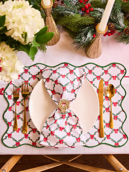 HOLIDAY TRELLIS TEA TOWEL