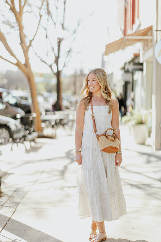 BALOS STRIPED MAXI DRESS