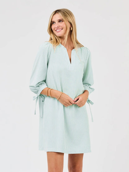 SEAFOAM SEERSUCKER DRESS