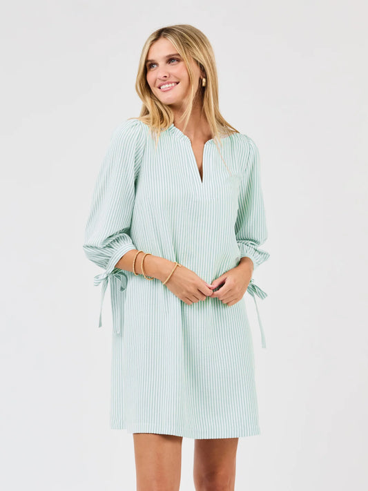 SEAFOAM SEERSUCKER DRESS