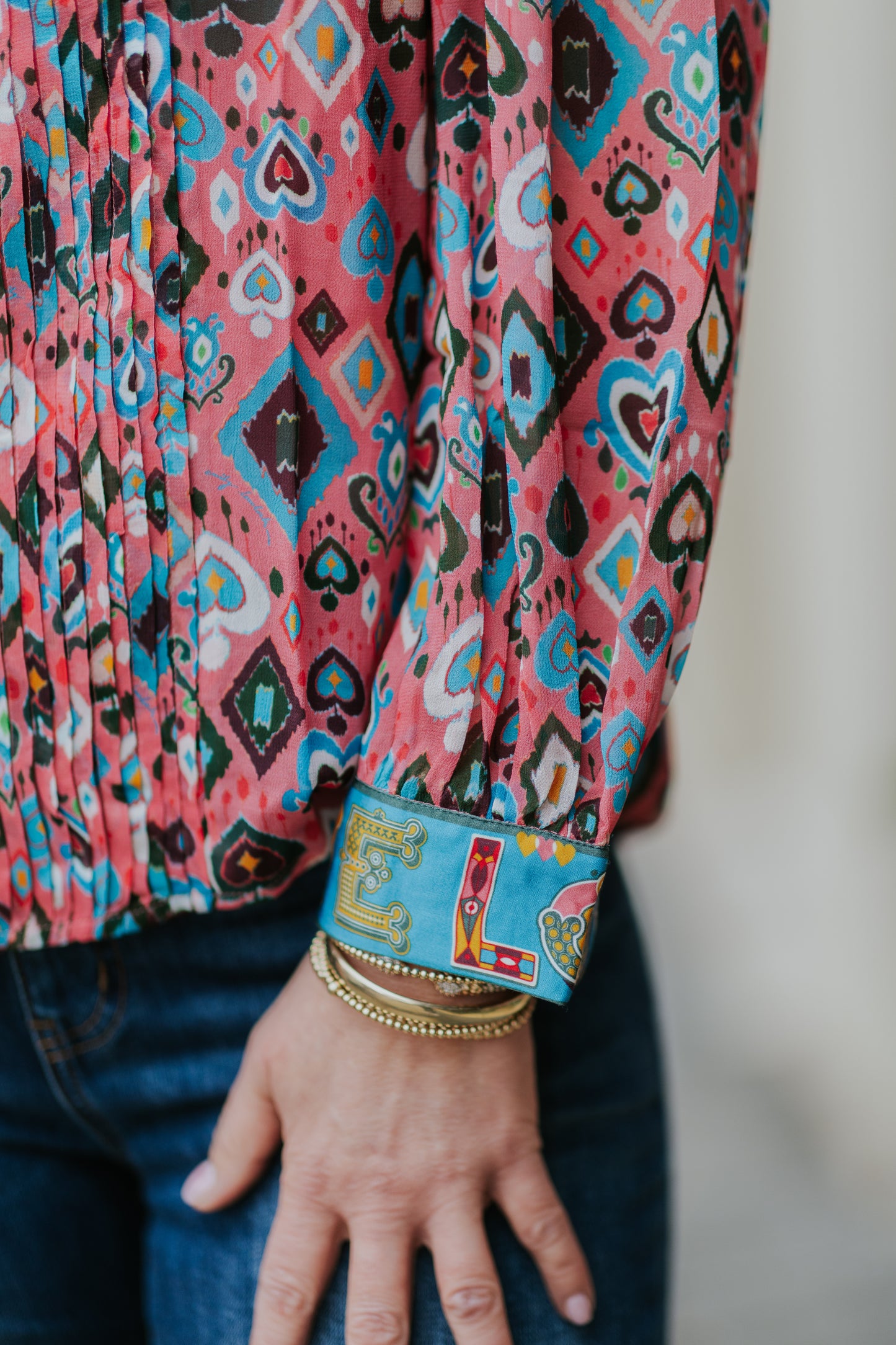 PINK FALL HEART TOP