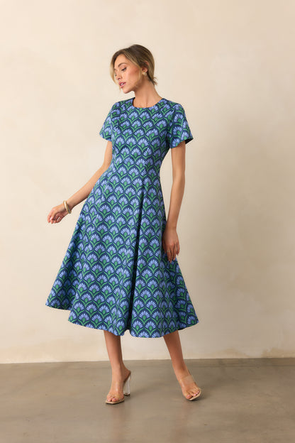 FAN FETE BLUE REVERSIBLE DRESS