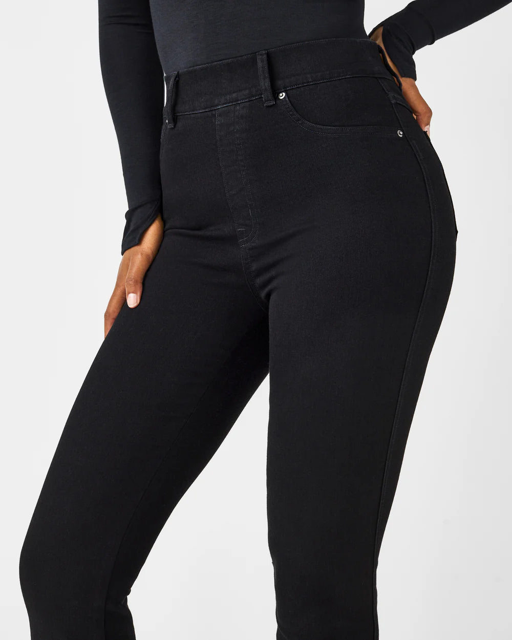 SPANX FLARE JEAN- CLEAN BLACK