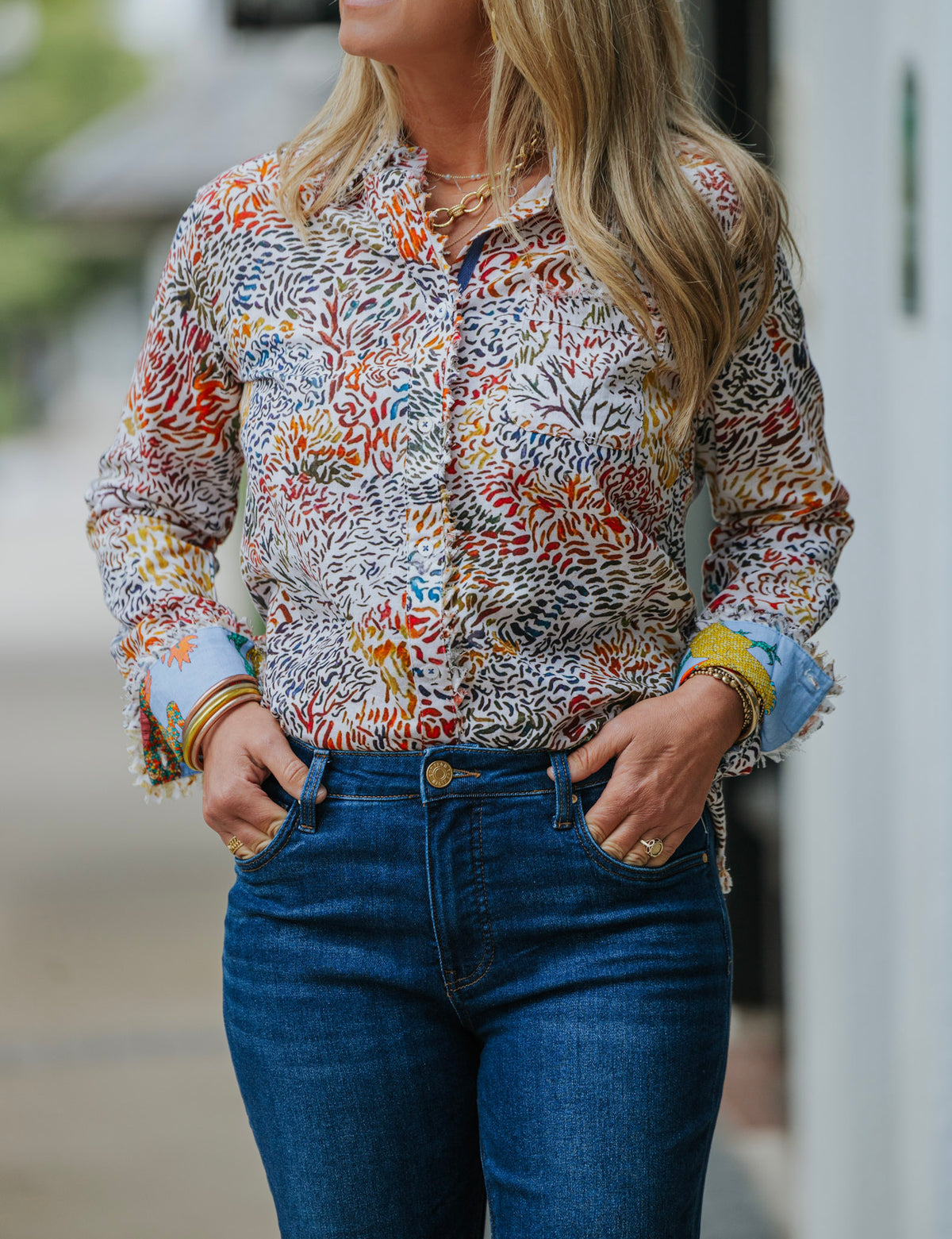 ALL OVER ABSTRACT CAPE COD SHIRT