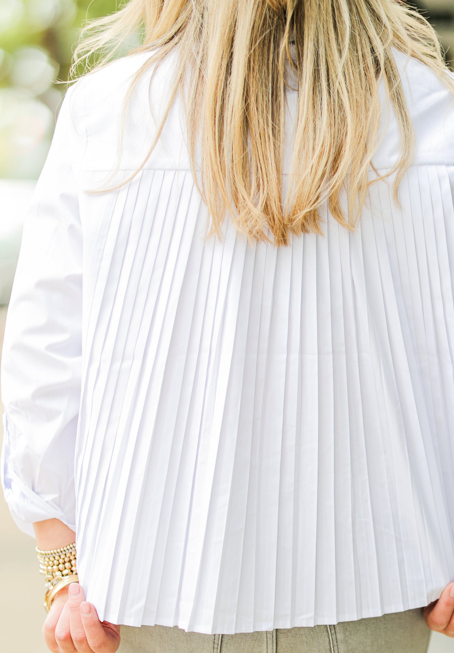 POPLIN REMOVABLE TIE TOP