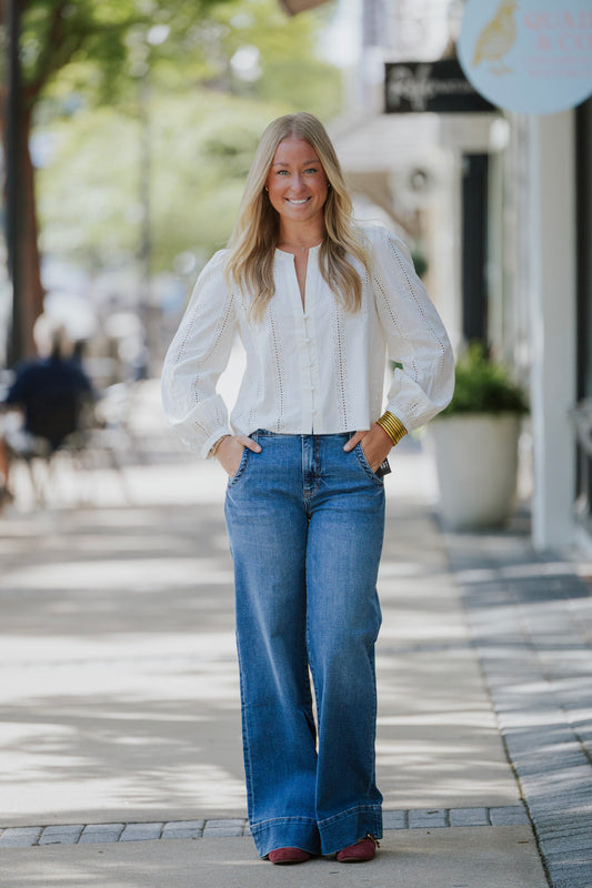 LOUELLA BUTTON UP TOP