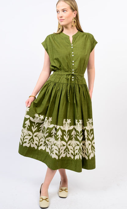 BORDER MAXI DRESS