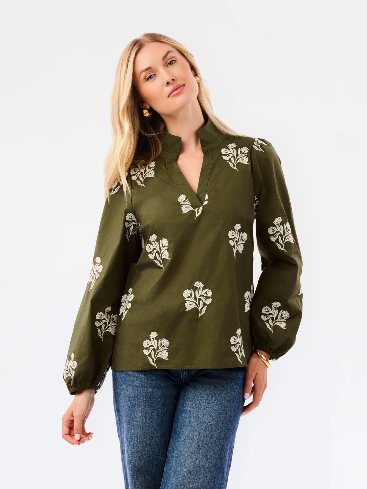 MOONLIT GRACE OLIVE KAYLA TOP