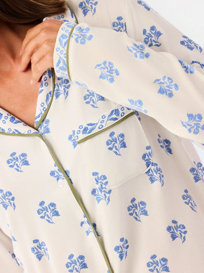 MOONLIT GRACE BLUE CHARLOTTE PAJAMAS